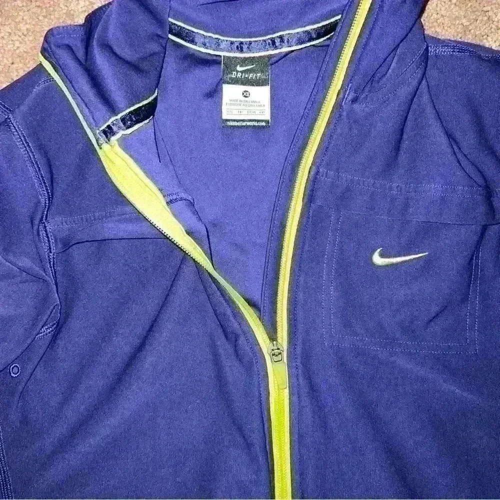 Womens Nike indigo blue Lightweight Jacket Size XS zipper vintage - Picture 4 of 5